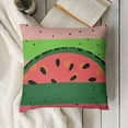 thumbnail image 3 of ONETECH Watermelons Throw Pillow Cover Summer Fruit Watermelon Slice with Black Seeds Red Green Stripes Fabric for Couch Bed Sofa Car Waist Cushion Cover  Pillow Case, 3 of 5