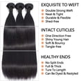 thumbnail image 2 of Straight Bundles Human Hair single one Bundle straight Brazilian Unprocessed Virgin Hair Weave Extensions 12 Inch, 2 of 3