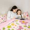 thumbnail image 6 of Feelyou Cute Floral Flower Bedding Comforter Set for Kids, Spring Garden Plant Twin Comforter Sets, Butterfly Ladybug Reversible Bedding Set, Microfiber Bedroom Decor, 2-Piece, 6 of 9