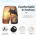 thumbnail image 3 of Balery Sunset Dancing Dolphin A Bañador para hombre, shorts de playa de secado rápido con entrepierna y forro de compresión-X-Large, 3 of 6