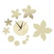 thumbnail image 2 of Etiqueta de la pared, etiqueta de la pared en forma de flor DIY etiqueta de la pared en forma de flor Reloj de pared etiqueta engomada del espejo Características mejoradas, 2 of 8