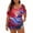 Red, variant on Trgacdwlo L-5XL Cold Shoulder Plus Size Summer Tops 4th of July 250 Years USA Anniversary Shirt Hide Belly Tunic Shirts for Women Hot Pink 5XL