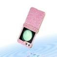 thumbnail image 5 of for Samsung Galaxy Z Flip 5 Case Bling Glitter for Girls Women Cute Shiny Sparkle Sequin, Anti-Fingerprint,Four-Corner Shockproof Cover Protective Phone Case for Samsung Z Flip 5,Rose, 5 of 5
