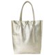 thumbnail image 1 of Bolso de mano TAKEASY de piel auténtica metalizada italiana para mujer, 1 of 8