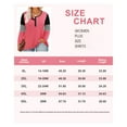 thumbnail image 2 of TIYOMI Ladies Plus Size Tops Henley Crewneck Long Sleeve Pink 4X Tunics Striped Color Block Sleeve Button T-shirts Tee Fall Winter Tee 4XL 24W 26W, 2 of 3
