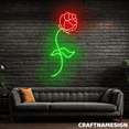 thumbnail image 2 of Craftnamesign Rose Flower Neon Sign, Flower Store Wall Art, Store Shop Wall Decor, 2 of 5