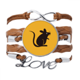 thumbnail image 1 of Living China zodiacal Shawn Pulsera de cuero Negro trenzado pulsera de cuerda de amor Unbranded  M, 1 of 3