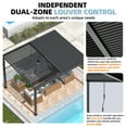 thumbnail image 6 of AECOJOY 13' x 10' Louvered Gazebo Pergola, 10x13 Outdoor Hardtop Wall-Mounted Lean to Gazebo with Adjustable Metal Rainproof Patio Roof, Pergolas and Gazebos Clearance, Heavy Duty Awnings for Patio, 6 of 9
