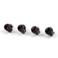 thumbnail image 1 of 4x Universal Motorcycle Black Skull License Number Plate Frame Screw Bolt, 1 of 3