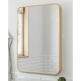 thumbnail image 4 of Design House Isla Rounded Corner Wall Mirror with Gold Frame, 30-Inch by 20-Inch, 2-Pack, 4 of 12