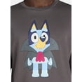 thumbnail image 4 of Bluey Men’s & Big Men’s Halloween Vampire Graphic Sweatshirt, Sizes XS-3XL, 4 of 5