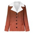 thumbnail image 5 of Winter Warm Zip Up Caots for Womens Fashion Plus Size Composite Plush Button Lapels Jacket Outwear Coat, 5 of 6