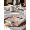 thumbnail image 6 of Orange Blue Cloth Napkins Set of 4 Reusable Dinner Napkins, Minimalist Smear Abstract Art Painting Cocktail Napkin Washable Table Napkins for Wedding/Holiday Party/Baby Shower 20"x20", 6 of 7