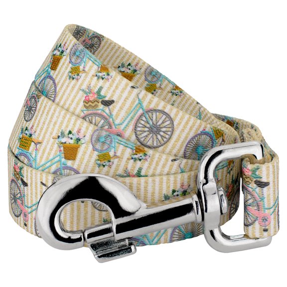 Country Brook Petz® 5/8 inch Vintage Bicycles Dog Leash Limited Edition, 6 Foot