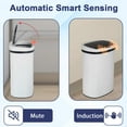 thumbnail image 5 of Kitchen Trash Can Automatic Motion Sensor Bathroom Trash Can with Lid,50 Liter/13 Gallon Touchless Trash Bin,Garbage Can Waterproof Garbage Bin Wastebasket for Toilet,Office,Caravans,Bedroom,White, 5 of 7