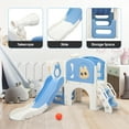 thumbnail image 5 of Nyeekoy 8 in 1 Toddler Slide, Kid Slide Freestanding, for Age 1-3, with Basketball Hoop and Telescope, Indoor Outdoor,Blue, 5 of 16