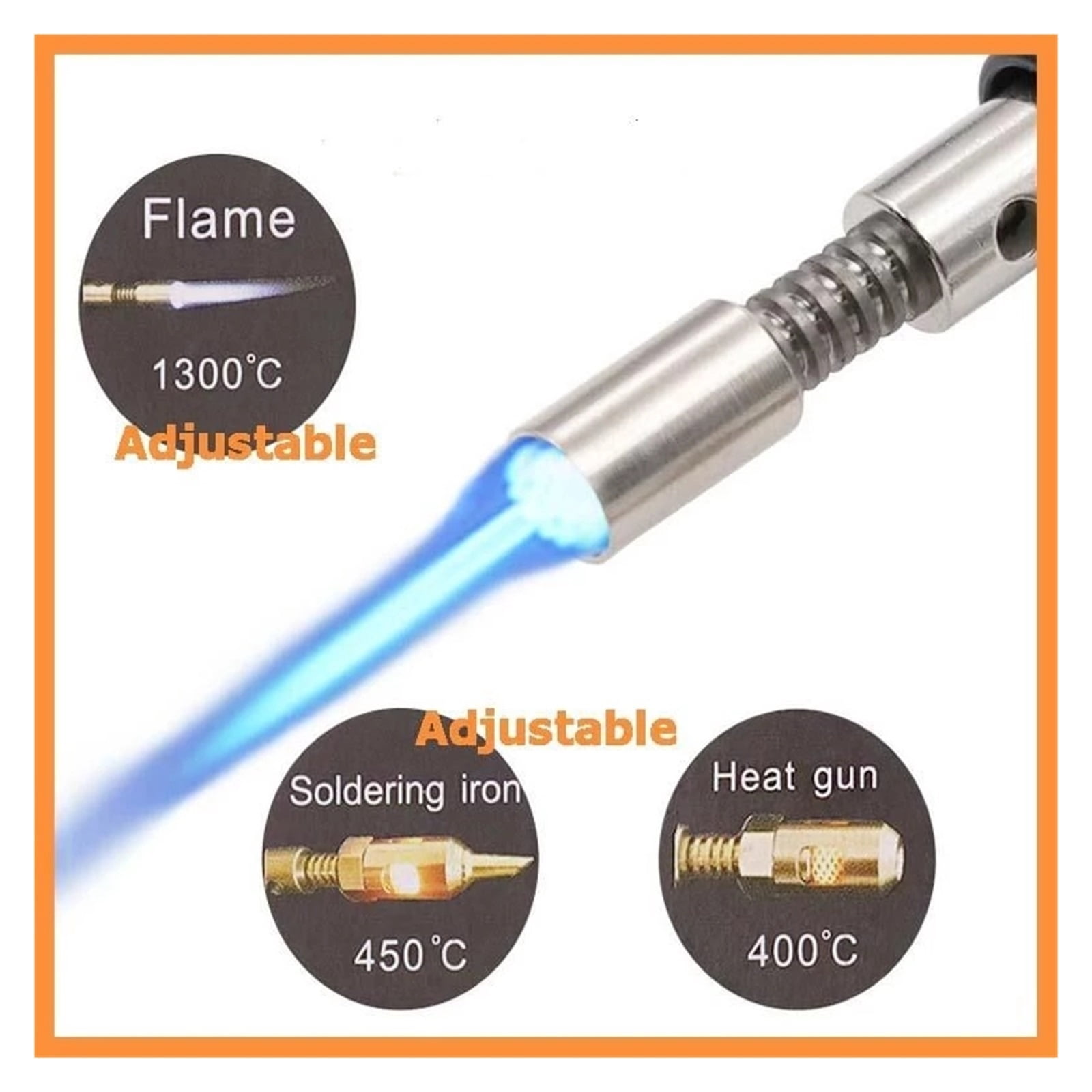 1300 Celsius Butane 4 In 1 Portable Soldering Iron ,Kit Welding Pen Burner Blow Torch Gas Soldering Iron ,Cordless Butane Tip Tool ,Wide Applications