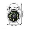 thumbnail image 2 of Despertador súper ruidoso, despertador de metal con luz nocturna, reloj de mesita de noche retro, reloj de mesa silencioso, decoración de habitación, 2 of 6
