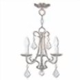 thumbnail image 3 of Livex Lighting 40873-91 Daphne Mini Lustre en Nickel Brossé Léger, 3 of 4