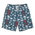 thumbnail image 6 of LRD Men's Swim Trunks with Compression Liner 9 Inch Inseam Board Short Patriotic Palms S, 6 of 6