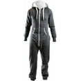 thumbnail image 2 of Men’s Onesies, Unisex Plain One-Piece Pajama Jumpsuit – Hooded Plain Onesies for Men, Cozy Adult Loungewear Playsuit, 2 of 4