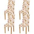 thumbnail image 2 of Christmas Spandex Chair Covers for Dining Room Set of 4, Gingerbread Cookies Parsons Slipcover Xmas Chair Back Cover Kitchen Stretch Printed Chair Protectors Covers, 2 of 6
