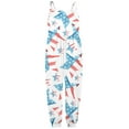 thumbnail image 2 of Splozh 4th of July Jumpsuit for Girls Patriotic 4th of July Clothes Kids Girls Summer Sleeveless Independence Day Graphic Jumpsuit Toddler Girl Outfits,White 5-6 Years, 2 of 4