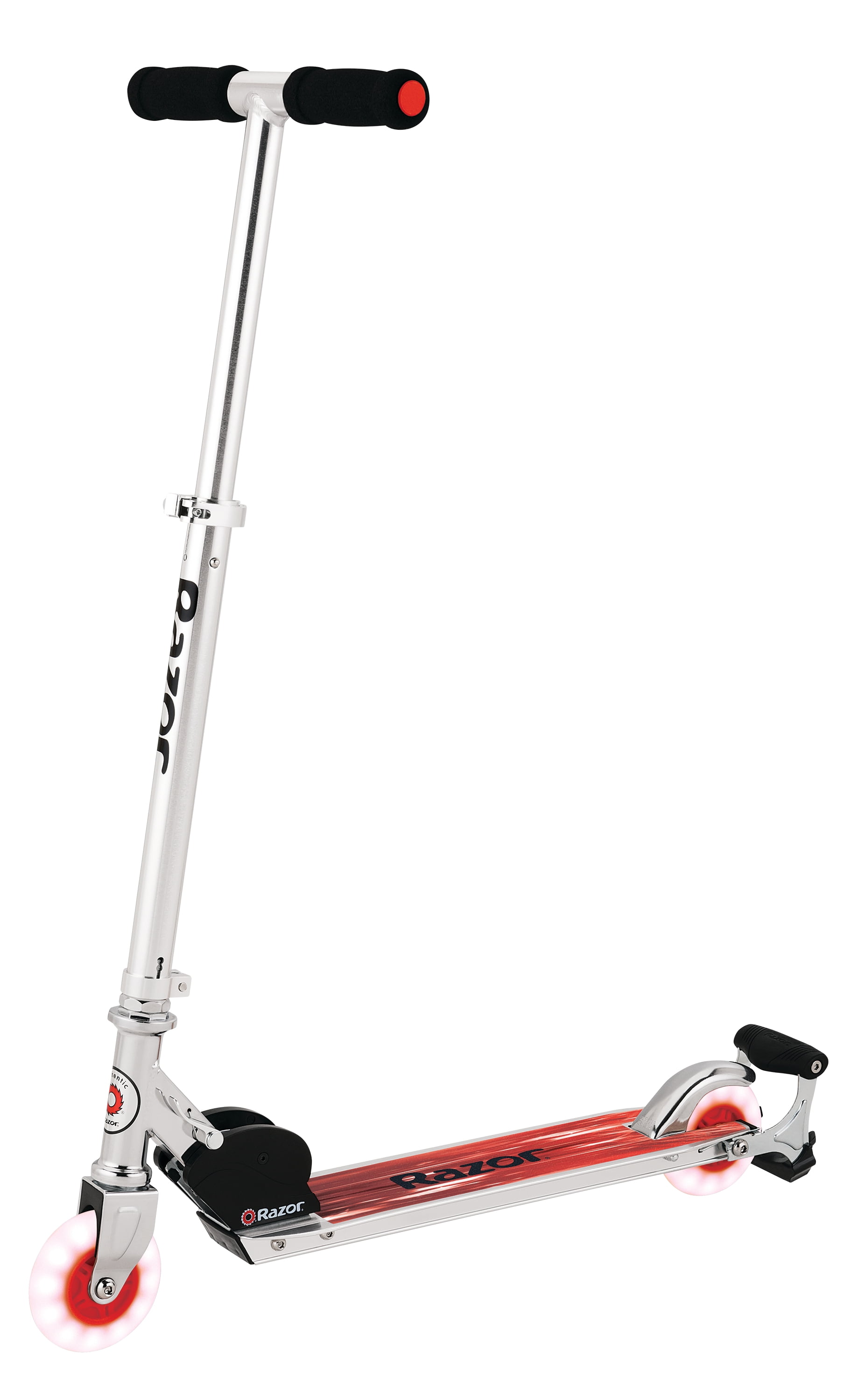 Details about   Razor Spark Ultra Aluminum Kick Scooter Red with LED Lights Kids Ride On Toy New