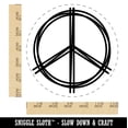 thumbnail image 2 of Sketchy Peace Sign Doodle Self-Inking Rubber Stamp Ink Stamper - Red Ink - Large 1-1/2 Inch, 2 of 7