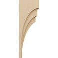 thumbnail image 3 of 4"W x 8"D x 24"H Thin Rockford Rough Cedar Woodgrain TimberThane Corbel, Primed Tan, 3 of 6