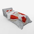 thumbnail image 2 of Ambesonne Romantic Bedding Set 3 Pcs, Valentine Love Hearts, Twin XL, Orange White Cream, 2 of 2