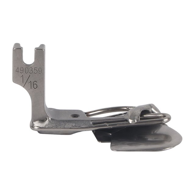 Prensatelas totalmente de acero con 3 pliegues para dobladillo, accesorios para máquina de coser industrial 490359
