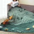 thumbnail image 6 of Pofeuu Paper Fox Crow Fantasy Print Ultra-Soft Micro Fleece Blanket,for Bed Or Sofa,All Season Throw Blankets Flannel Blanket-40"x30", 6 of 7