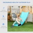 thumbnail image 3 of 3-in-1 Wooden Swing Set for Backyard, Outdoor Playset with Baby Swing Seat, Toddler Slide, Captain's Wheel and Telescope, 220LBS Kids Toddlers Playground for Ages 1.5-4, Natural, 3 of 8