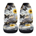 thumbnail image 5 of XYZCANDO Car Seat Covers Polyester Fabric Car Front Seat Covers Thin Car Front Seat Covers Decorative Breathable Van Truck, Sunflower and Butterflies, 5 of 10