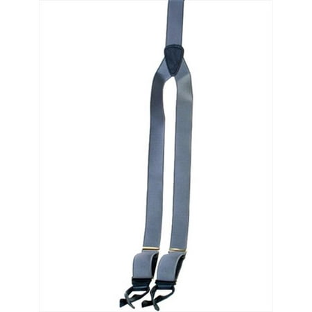 RW040FS-GRY-ONE Mens Rangewear Y-Back French Satin Suspender, Grey, One