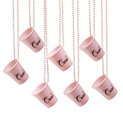 Fun Express 30" Bulk 21 Pieces Bachelorette Party Bead Necklaces with Plastic Shot Glasses
