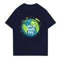 thumbnail image 2 of NAMTYQX Tops for Women Trendy Summer mit Print Soft Hawaii Relaxed Fit Scoop Neck Short Sleeve Graphic Plus Size Lightweight Womens T Shirts Navy Size M, 2 of 4