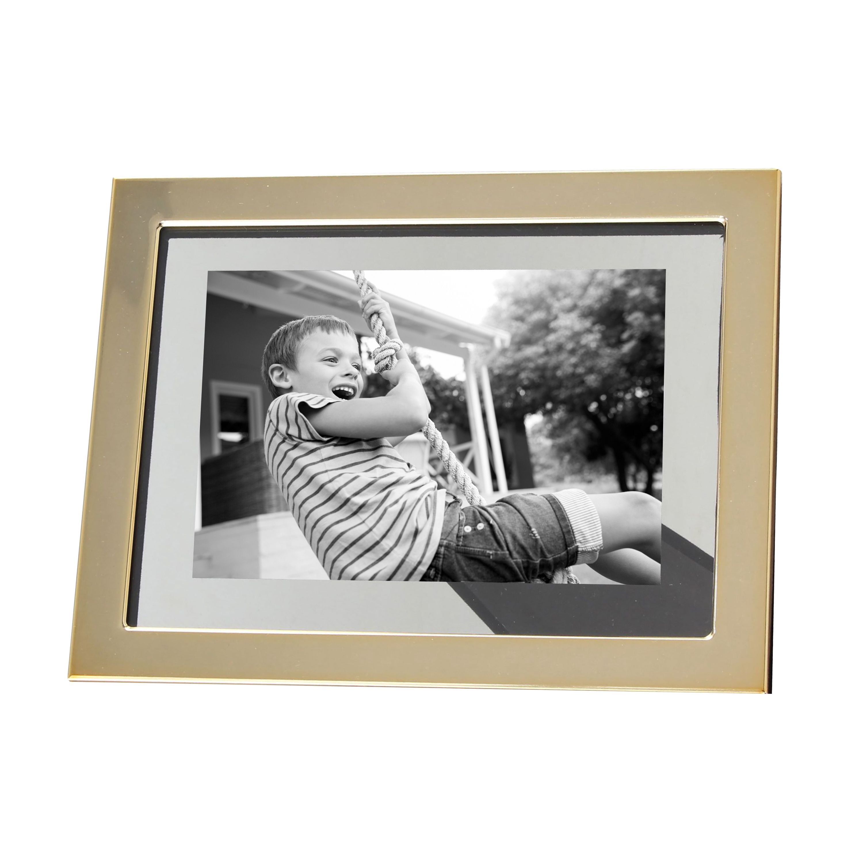 Better Homes & Gardens 4" x 6" Rectangle Metal Tabletop Floating Picture Frame, Gold