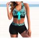 thumbnail image 2 of Conjunto de Traje de Baño Dividido de Mujeres, Tres Piezas Impreso Bikini Sexy para la Playa Y la Piscina, Traje de Baño sin Espalda con Almohadilla de Pecho, Nylon de Dos Piezas, 2 of 3