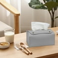 thumbnail image 6 of Qiweii Tissue Box Cover Rectangle Leather Tissue Box Stylish Tissue Box Holder, Decorative PU Tissue Cover for Bathroom Living Room Bedroom Table Desk Home Office Car, 6 of 6