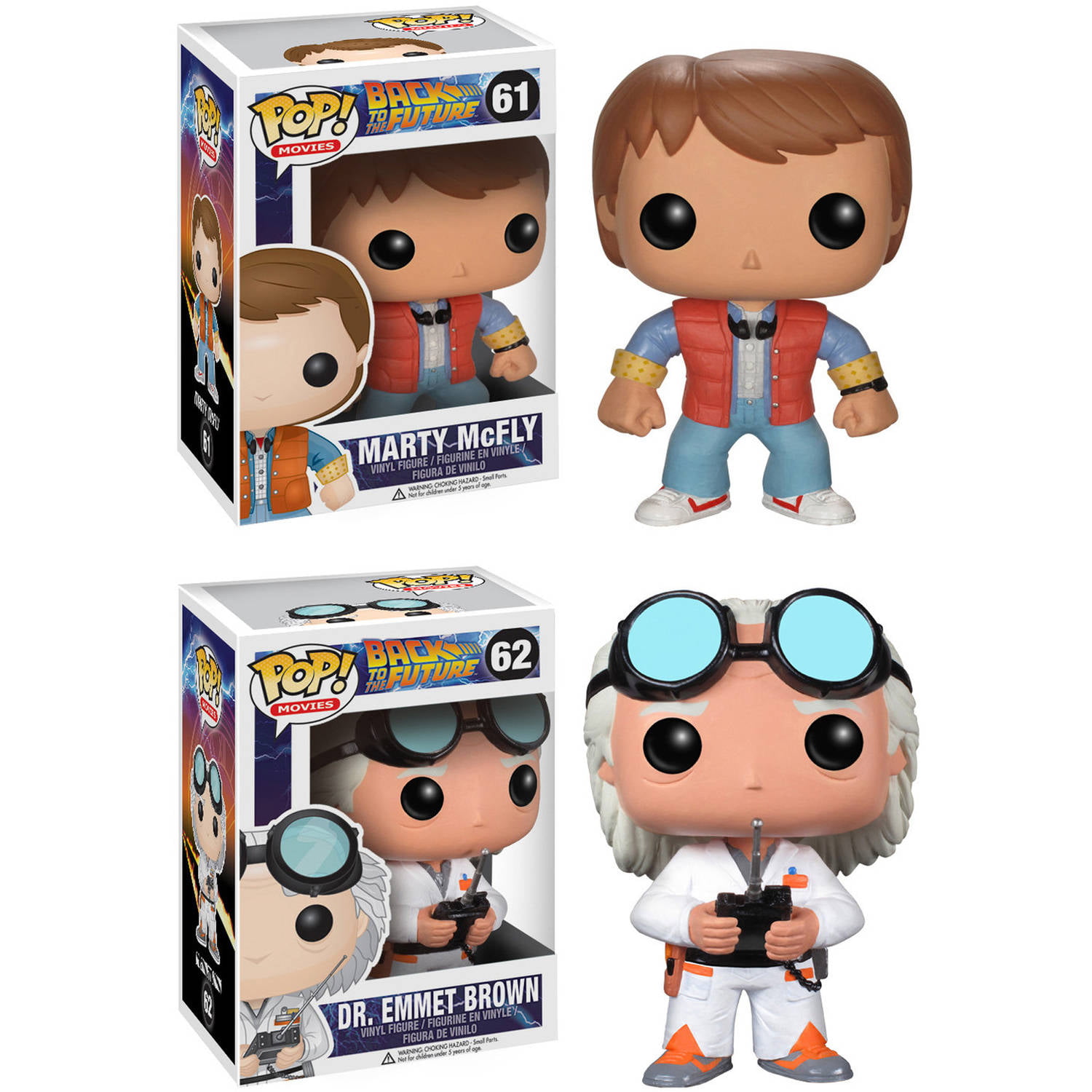 Funko Back to the Future Pop! Movie Vinyl Collectors Set Doc Emmet Brown & Marty McFly