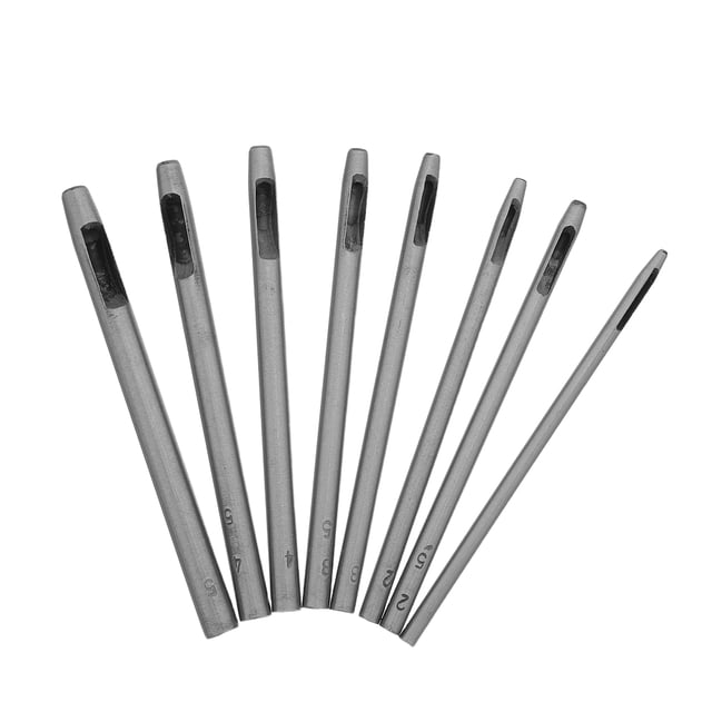 BALAHAPY 8Ud De Punch Hollow Para Cuero Con Tamaños Y Mango Ergonómico Para Cinturones Y Reparaciones