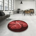 thumbnail image 3 of Ahgly Company Indoor Round Patterned Grapefruit Red Area Rugs, 6' Round, 3 of 6