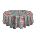 thumbnail image 5 of Pioneer Flower Floral Print Pattern Round Tablecloth 60"x60",Wrinkle Wipeable Table Cloth for Kitchen Dining Room Picnic Patio Party, 5 of 6