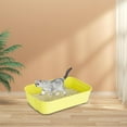 thumbnail image 3 of FL Cat Litter Box High Side Sifting Litter Box Open Kitty Litter Pan/Kitten Potty Pan for Small Pet, 3 of 7