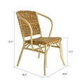 thumbnail image 4 of texxture 2 Pack Lilas Woven Rattan Bistro Chair for Home Furniture, Natural, 4 of 12