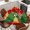 Red Green, variant on Green Christmas Tree Round Tablecloth, Fitted Table Cover with Elastic for 45"-54" Round Tables, Golden Xmas Tree Winter Snowflake Rustic Table Cloth Outdoor Dinning Party Waterproof Tablecloths
