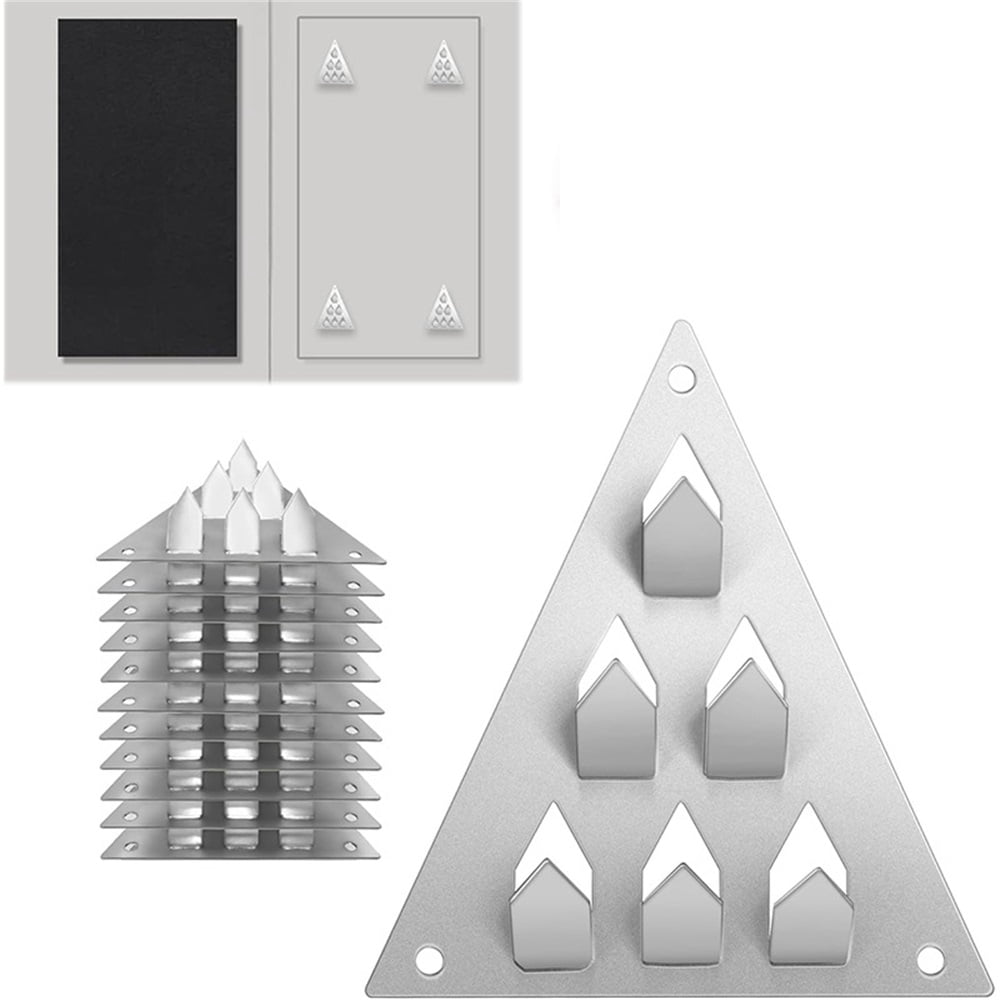 12 Pcs Surface Mount Impaler for Wall Mounting Acoustic Panels, for Gypsum Board Plywood Masonry（4.6" X 3.9"）