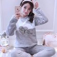 thumbnail image 2 of Flannel Sleepwear Women Pajamas Set Winter Velvet Pyjama 2 Pieces Pjs Heart Warm Pijamas Mujer Female Loungewear Casual Homewear, 2 of 4